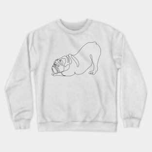 One Line English Bulldog Crewneck Sweatshirt